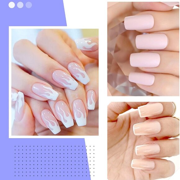 Clara Colours Nail Tips-Full Cover Nails, Clear Acrylic Nail Tips, Med Sq - Picture 4 of 4